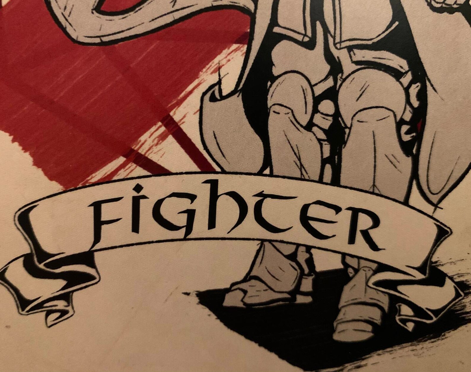 D&amp;D Fighter A6 Fine Art Postcard Print - Etsy