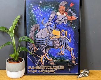 D&D - Sagittarius Star Sign Centaur Ranger - A4 Fine Art Print