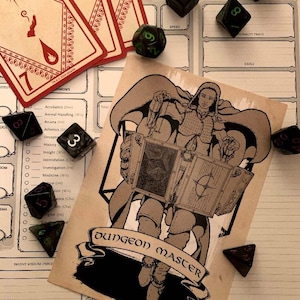 D&d - Dungeon Master - A6 Fine Art Postkarte Druck