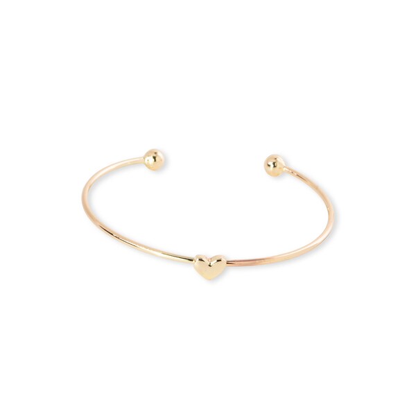 Offener Herz Armreif ROSEGOLD, zierliches Armband, heart bangle rosegold