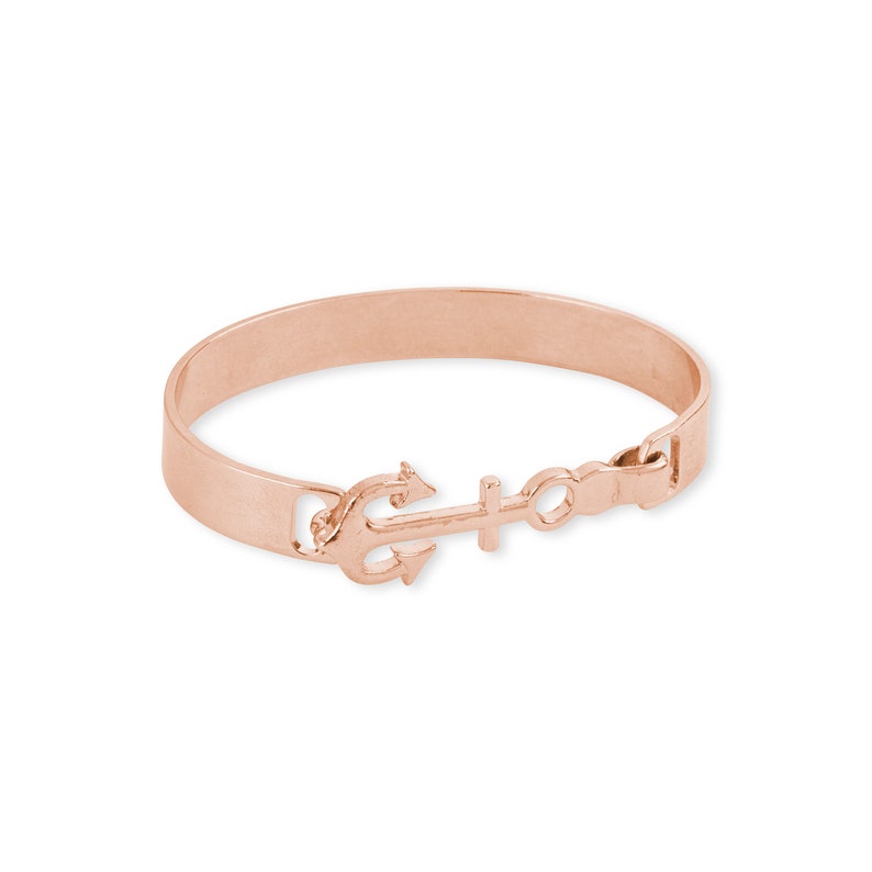 Brazalete ancla ORO ROSA Amor marítimo, AHOI imagen 1