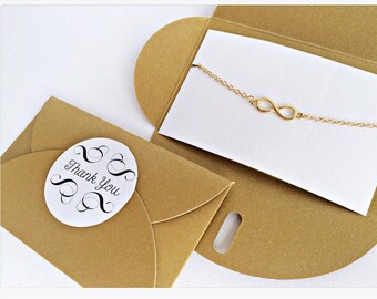 Infinity bracelet GOLD // GOLDEN packaging