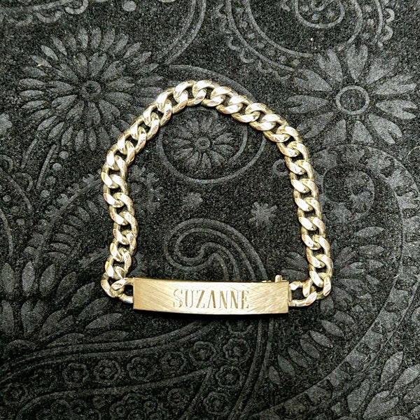 Speidel Stainless Steel "Suzanne" ID Bracelet Brushed Metal