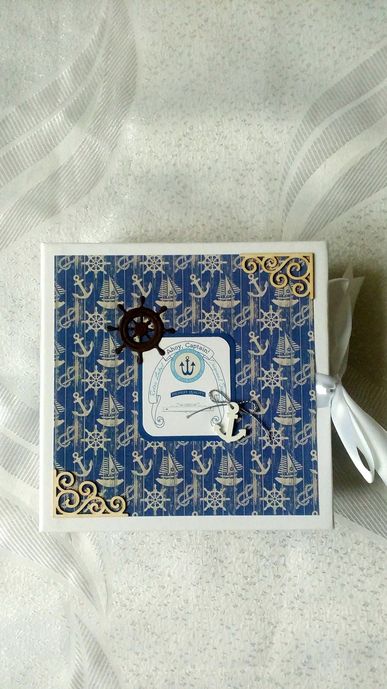 Nautical Photo Album Beach Wedding Scrapbook Travel Etsy