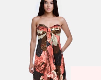 Long Strapless Dress, Elegant Silk Long Gown, Formal Evening Dress,
