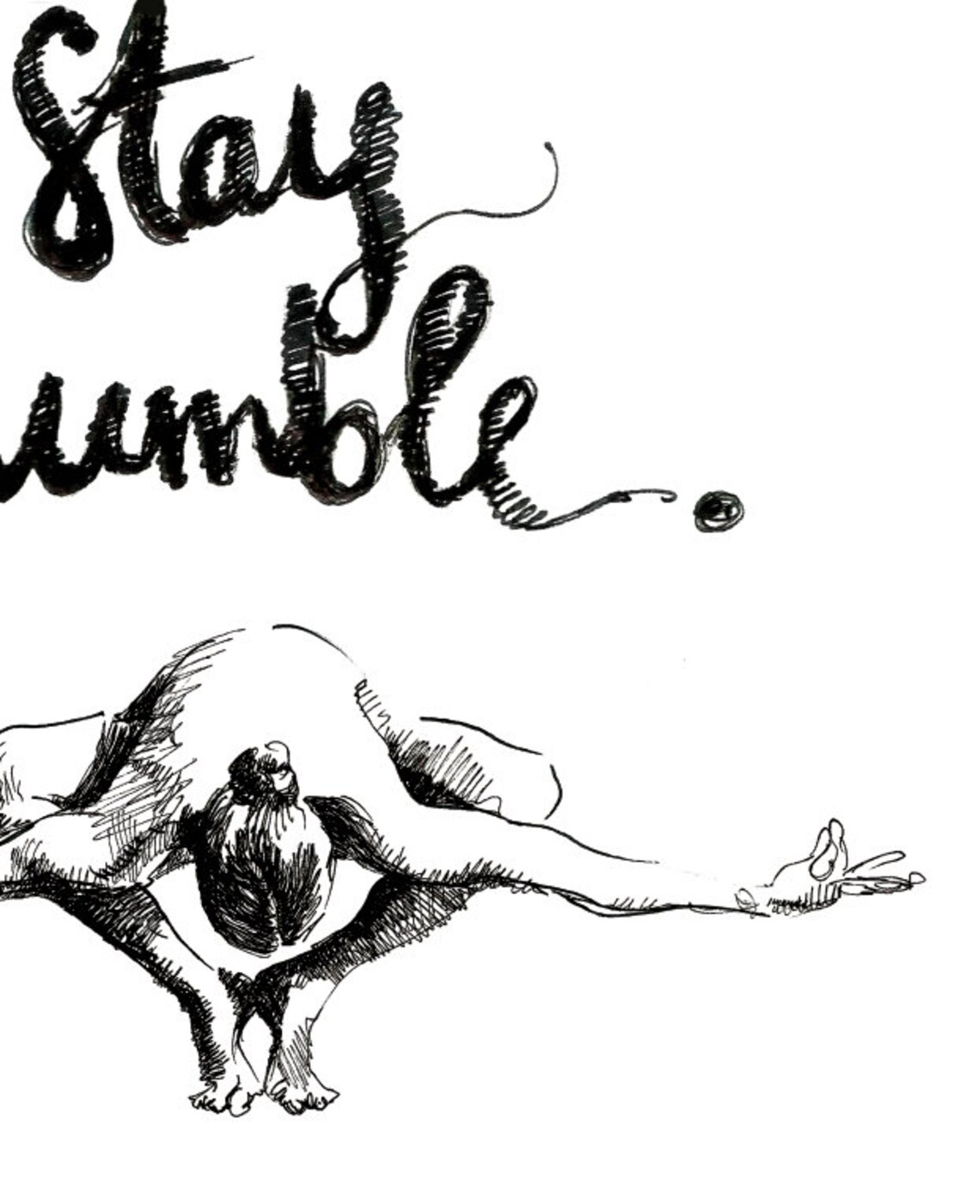 Custom Yoga Art Yoga Drawing Motivational Yoga Quote Art Etsy Canada