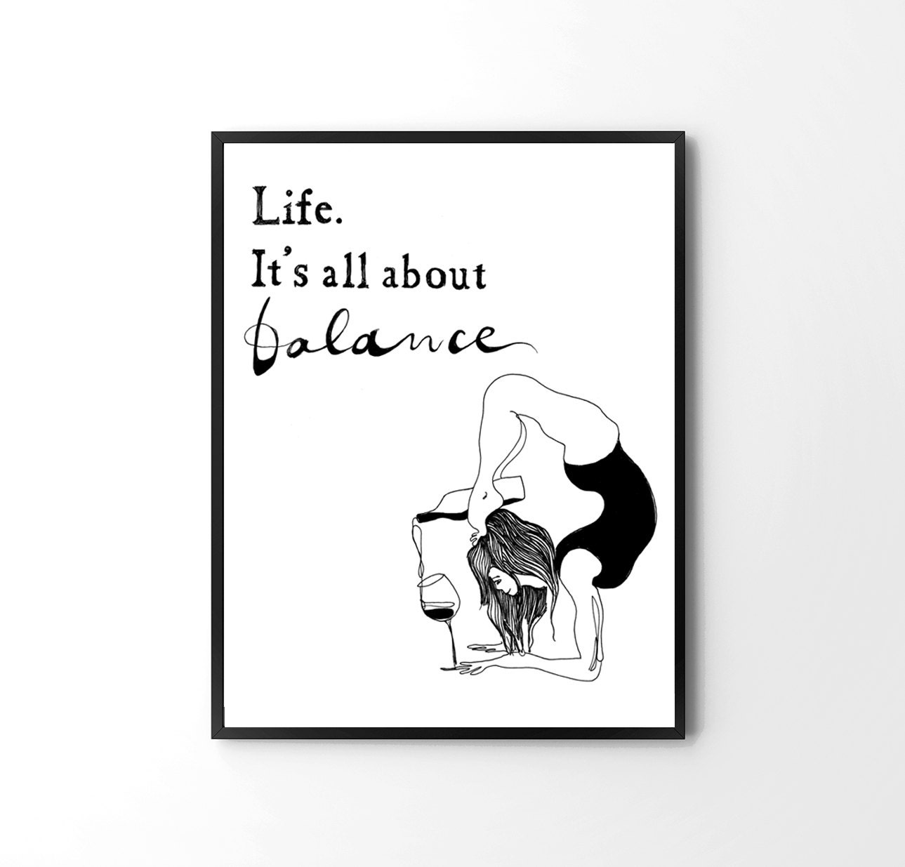Lustige Yoga Druck original Yoga Kunst einzigartige Yoga Etsy