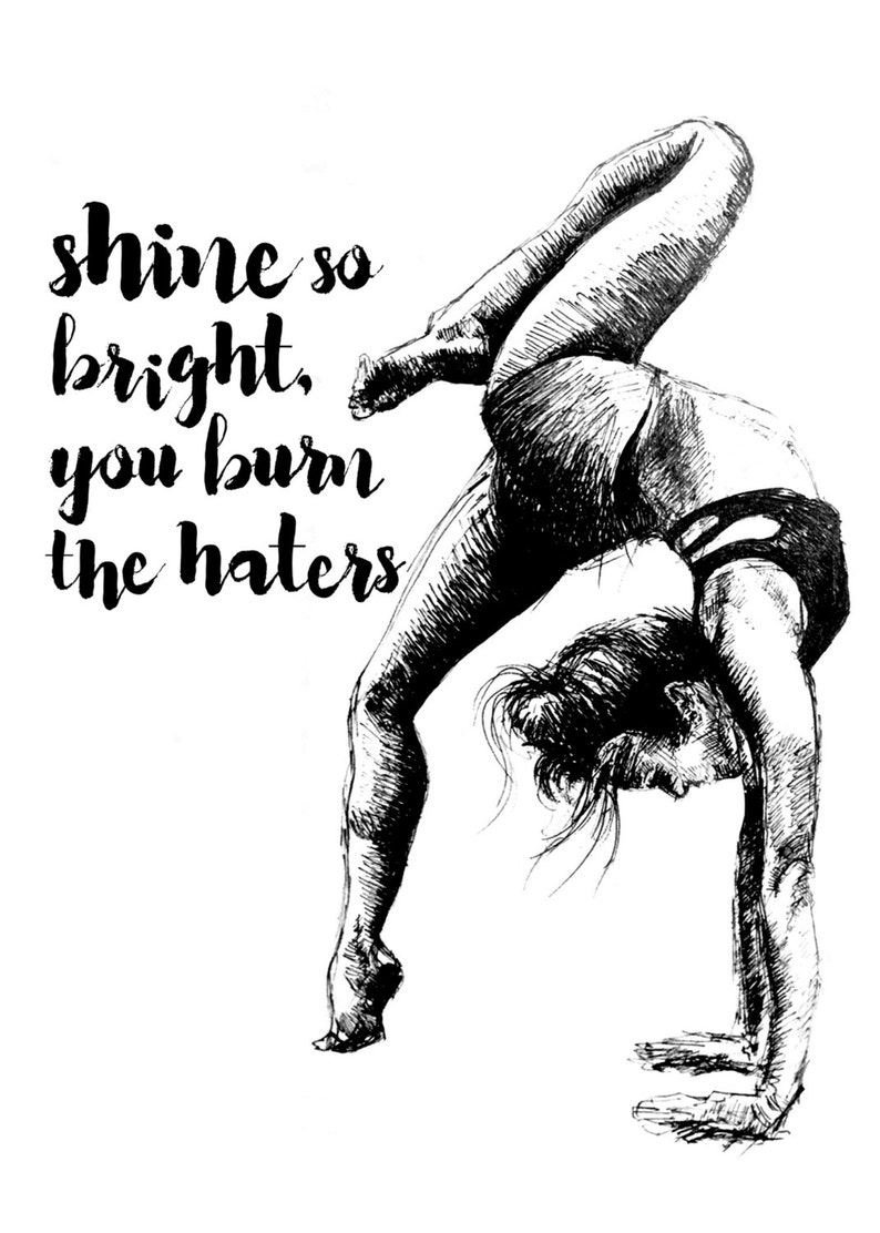 Inspirational Handdrawn Yoga Artwork and Quote Original Etsy Canada