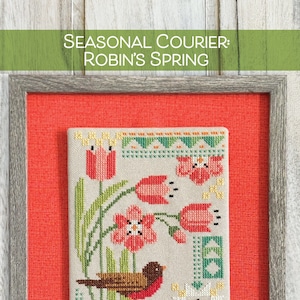Seasonal Courier: Robin's Spring Cross Stitch PDF Pattern by Robin Pickens