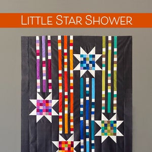 Quilt Pattern LITTLE STAR SHOWER Digital Pdf by Robin Pickens_Wall/Lap size 38 x 44 1/2"