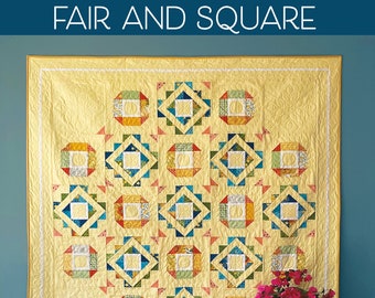 FAIR and SQUARE Digital PDF Quilt Pattern by Robin Pickens / Layer Cake or Charm Pack friendly in Square 71" size