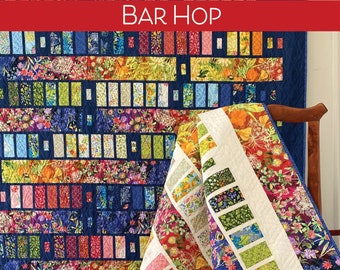 BAR HOP Quilt Pattern PDF (digital download) by Robin Pickens in Lap, Queen sizes
