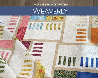 WEAVERLY Quilt Pattern PDF (digital download) by Robin Pickens in Lap, Twin, Queen and King sizes