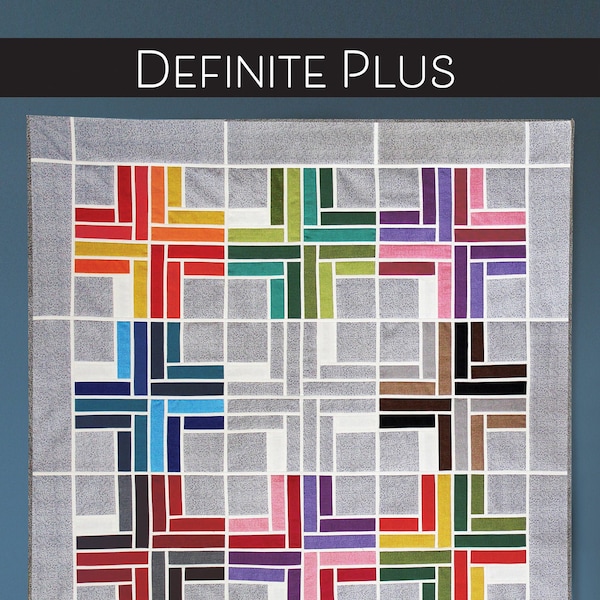 Definite Plus Quilt Pattern (PDF digital) de Robin Pickens- Jelly Roll o Honey Bun precortado, 2 tamaños