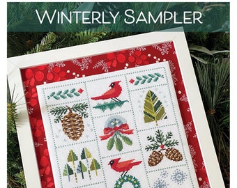 Winterly Sampler Cross Stitch PDF Pattern by Robin Pickens