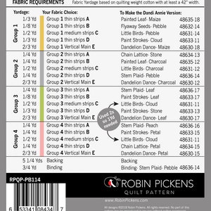 Quilt Pattern (downloadable digital PDF) of POSITIVELY BOHEMIAN Quilt by Robin Pickens / Twin size / Easy Fast Quilt image 10