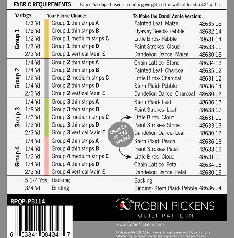 Quilt Pattern (downloadable digital PDF) of POSITIVELY BOHEMIAN Quilt by Robin Pickens / Twin size / Easy Fast Quilt image 10