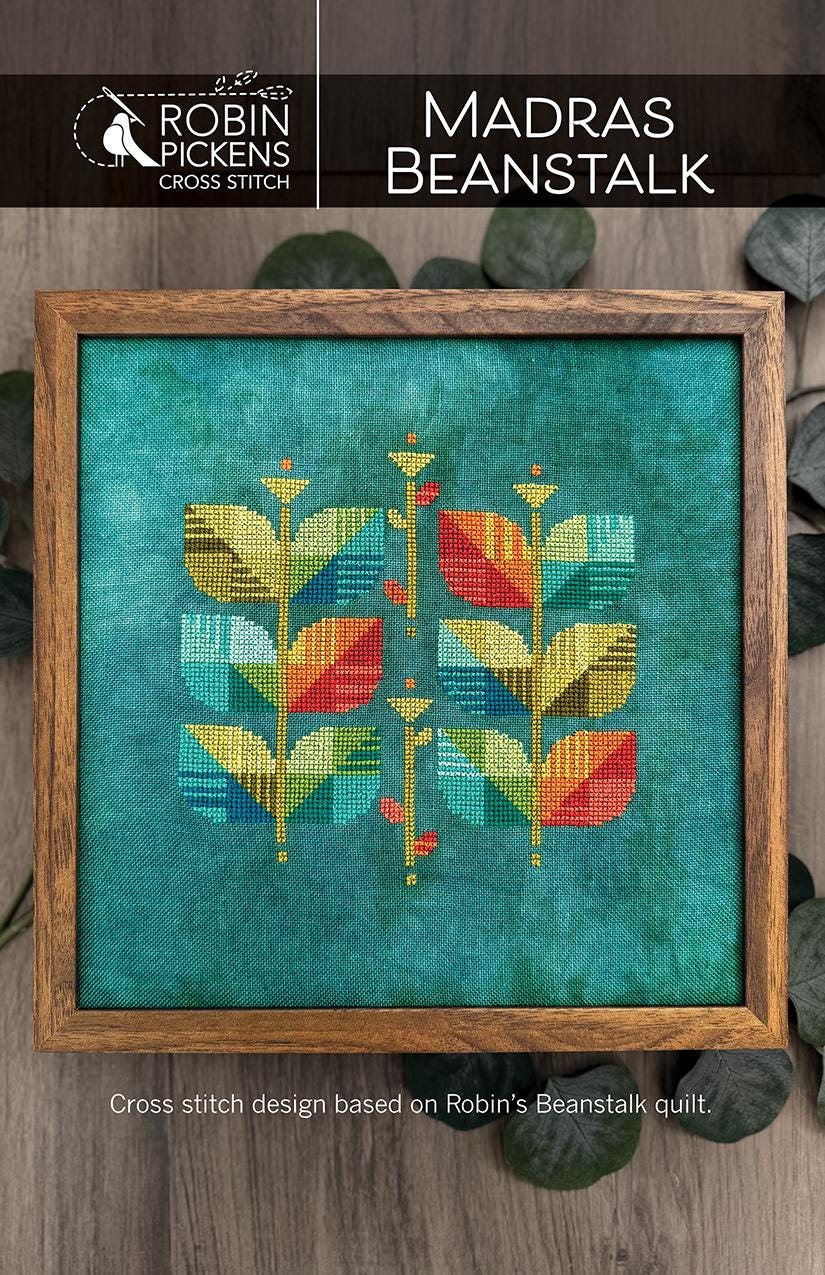 Madras Beanstalk cross stitch pattern Robin Pickens digital PDF