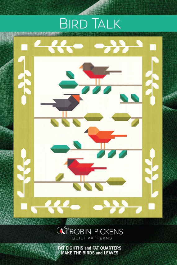 BIRD TALK Quilt Pattern Digital PDF by Robin Pickens, Lap or Twin size