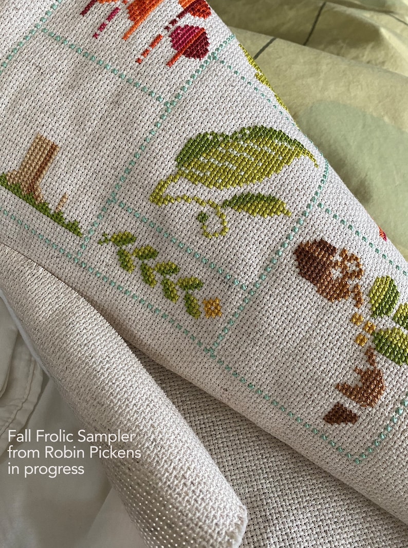 Ranger Fall Sampler FALL FROLIC SAMPLER Cross Stitch Pattern From Robin Pickens, Digital ...