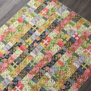 Quilt Pattern (downloadable digital PDF) of POSITIVELY BOHEMIAN Quilt by Robin Pickens / Twin size / Easy Fast Quilt image 7