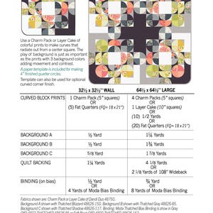 Peut inclure: Un patron de quilt intitul&eacute; "Partial Eclipse" avec deux exemples de motifs de quilt. La taille murale est de 82.5 x 82.5 cm, et la grande taille est de 163.8 x 163.8 cm. Le patron comprend des instructions pour les blocs courbes et les exigences en tissu.