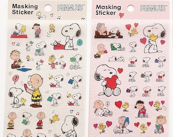 Snoopy Woodstock Peanuts Charlie Brown cute kawaii kitsch washi sticker sheets