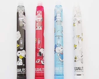 Snoopy Woodstock Peanuts Charlie Brown cute kawaii kitsch 0.5mm erasable blue gel ink clicker pens