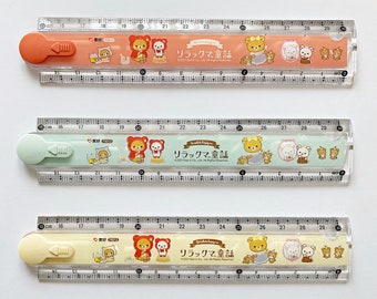 Rilakkuma Fairytale cute kawaii kitsch 30cm folding ruler with shape stencils