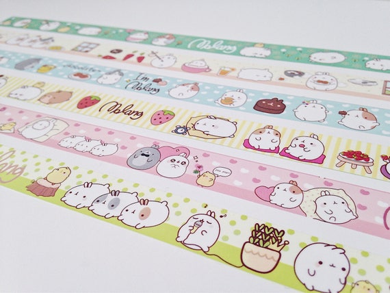 Molang podgy potato rabbit cute kawaii kitsch washi sticky masking deco tape