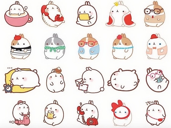 Molang Lovely Cute rabbit Bunny Living Room Shoes Blue
