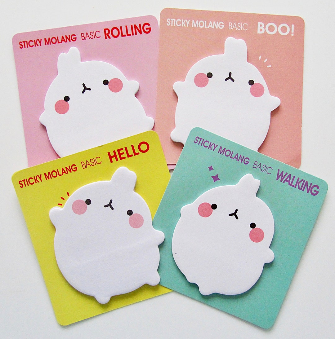 Molang Pick N Mix Cute Kawaii Podgy Rabbit Mini Sticky Notes Memos ...
