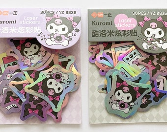 Sanrio Kuromi cute kawaii kitsch laser stickers