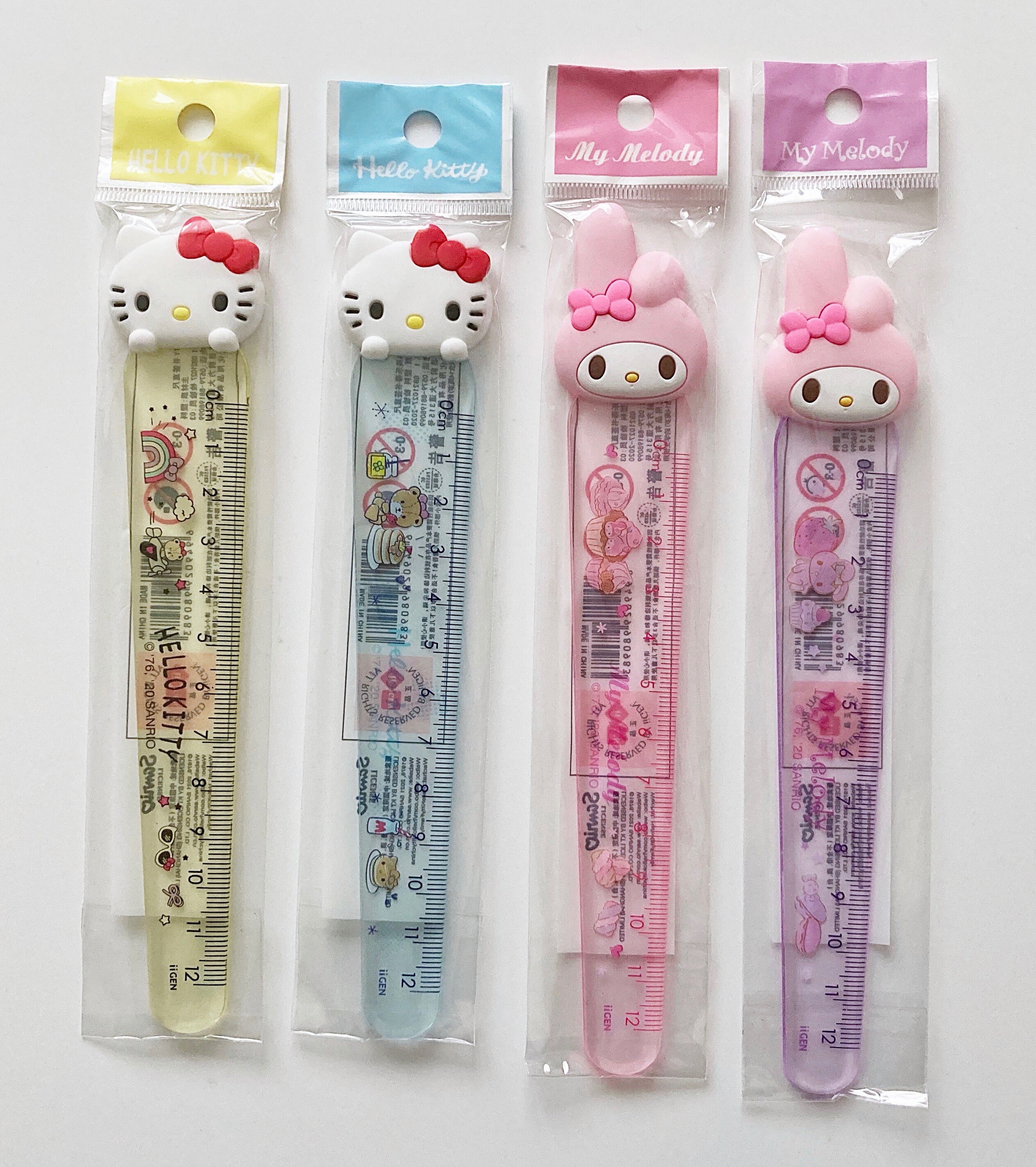 Hello Kitty Ruler Designs My Melody Hello Kitty 3D Cute Kawaii Kitsch Pastel 12cm Rulers - Etsy UK