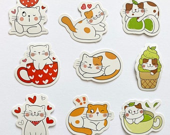 Have a good day cats cute kawaii kitsch paper stickers 2
