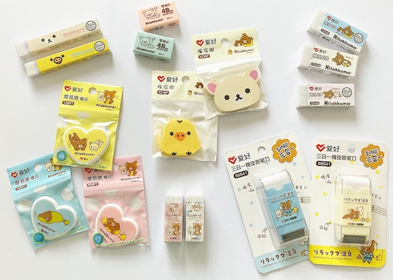 Rilakkuma Korilakkuma Kiiroitori Cute Kawaii Kitsch Erasers