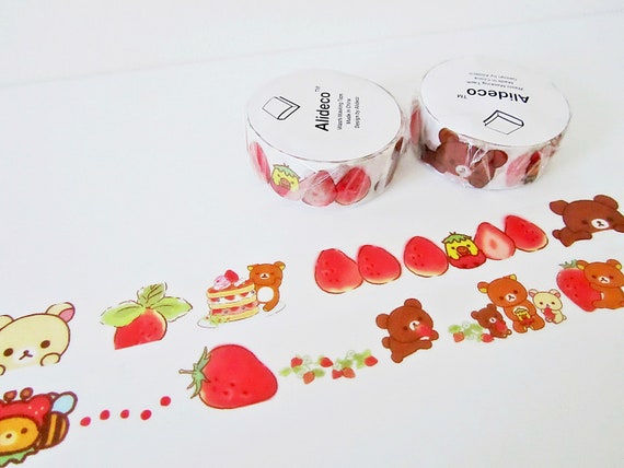 Bt21 Rilakkuma Strawberry Washi Tape Printable Vinyl Mini Bulk