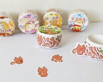 Cutiepie critters on a Roll! cute kawaii kitsch washi stickers masking deco shapes