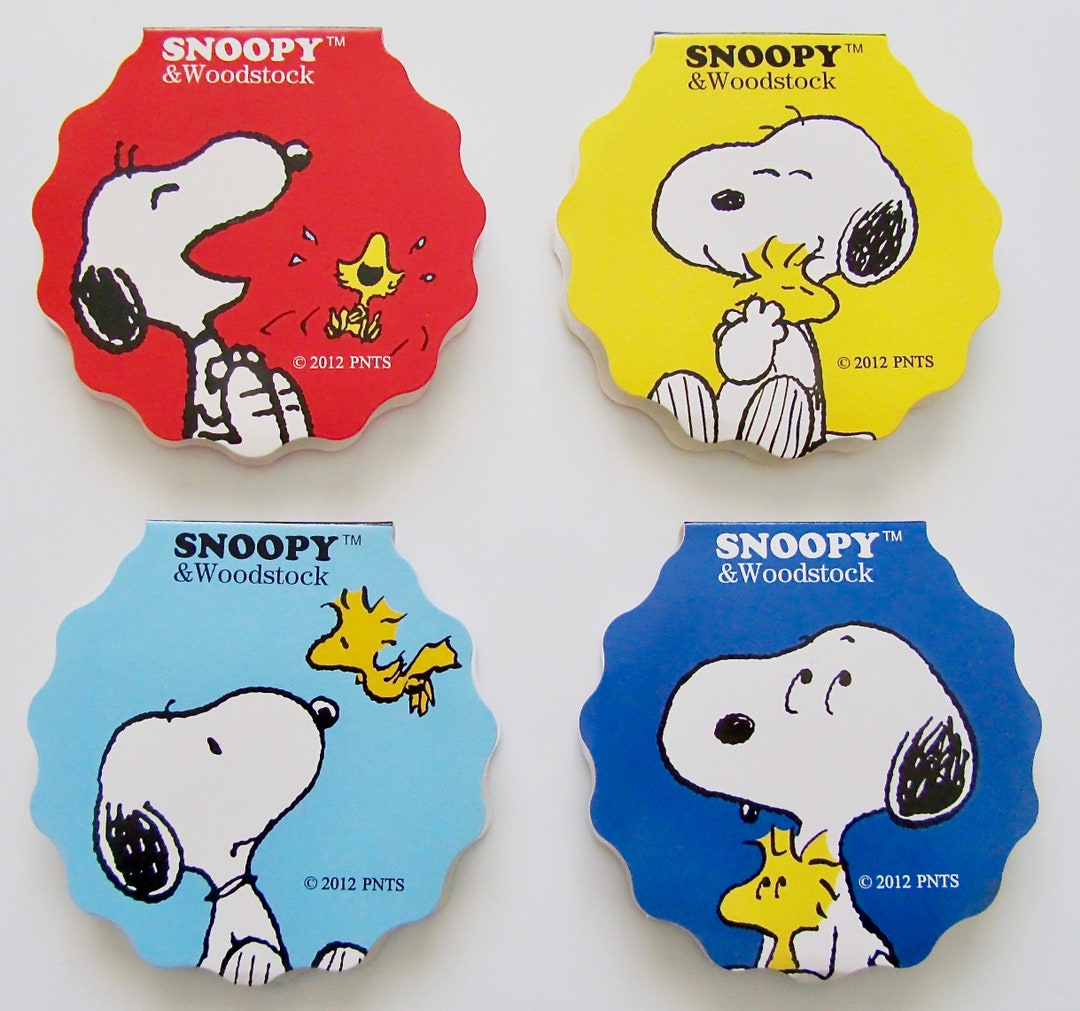 Snoopy Woodstock Peanuts Charlie Brown Cute Kawaii Kitsch Circular Rainbow  Candy Colour Sticky Notes 