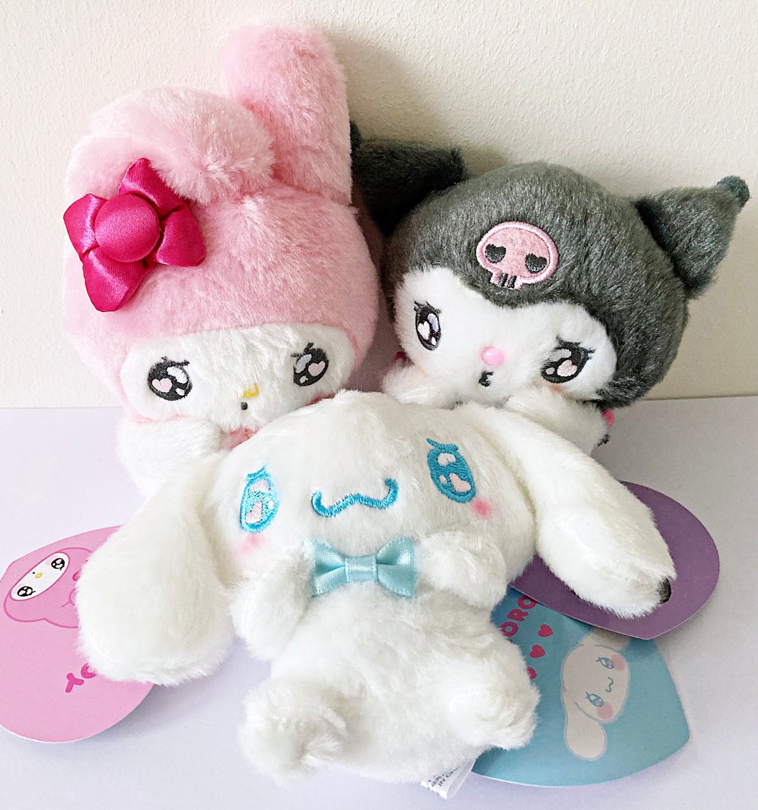 Cinnamoroll My Melody Kuromi 'love Hearts' Plush With Glittery