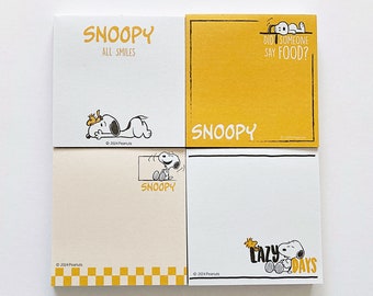 Snoopy 'lazy days' Woodstock Peanuts Charlie Brown cute kawaii kitsch printed notepads memos