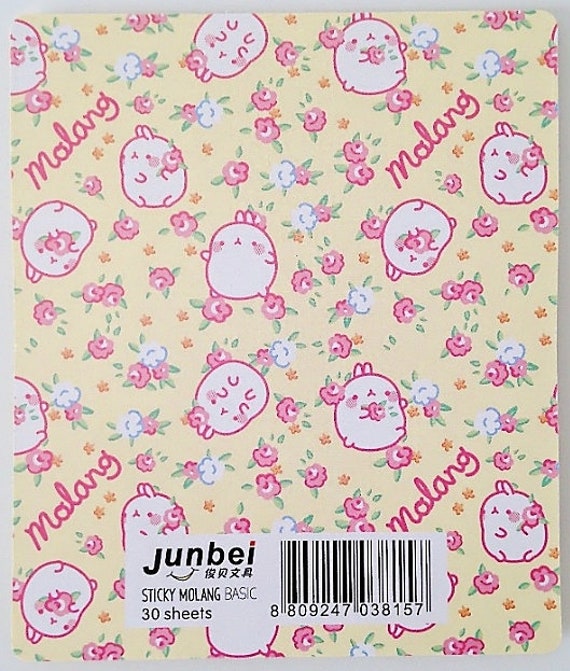 Molang /'Soft Colour/' podgy potato rabbit cute kawaii kitsch 6 sheet sticker set