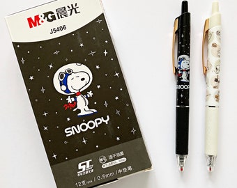 Snoopy Peanuts 'astronaut sports star' cute kawaii kitsch 0.5mm gel ink clicker pens