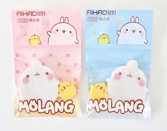 Molang Lovely Cute rabbit Bunny Living Room Shoes Blue