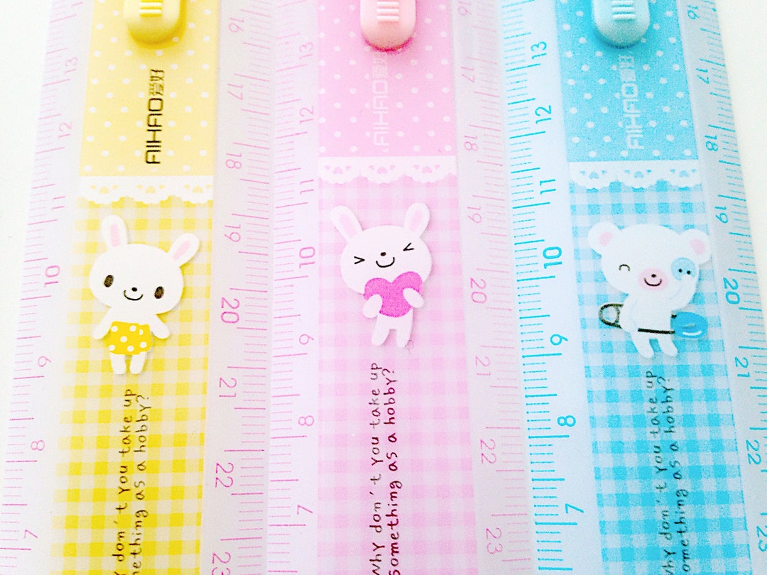 Sassy Ruler Cotton Dolls Teddy Bear Bunny Rabbit Cute Kawaii Kitsch Pastel 30cm ...