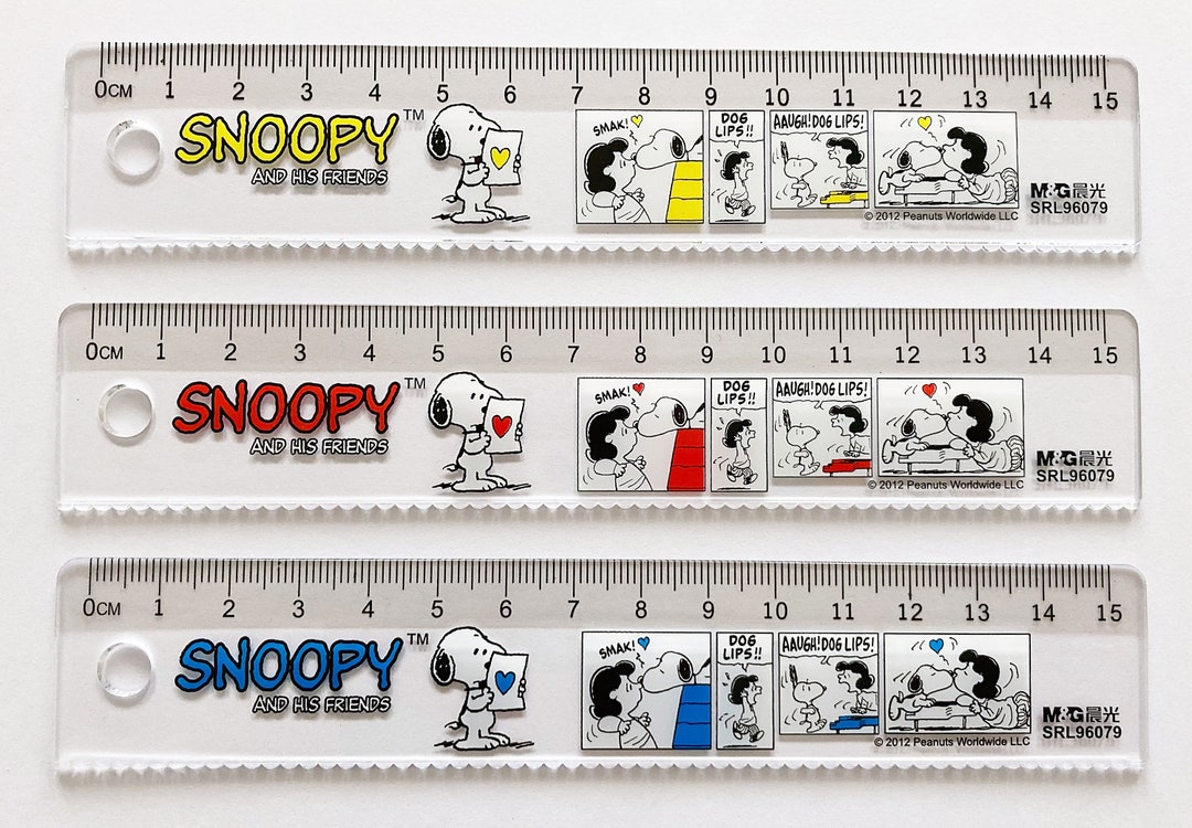 Snoopy Lucy 'dog Kisses Comic Strip' Peanuts Charlie Etsy