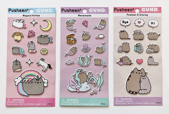 Movilizar sutil amante Gund Pusheen cat cute kawaii kitsch 3d puffy stickers - Etsy 日本