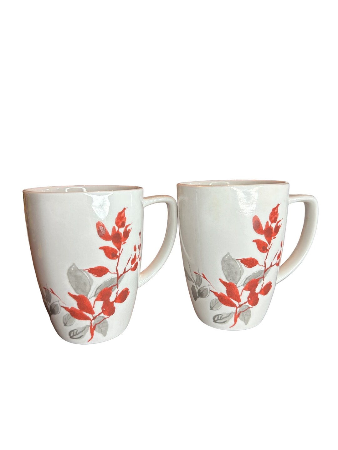 Corelle Coordinates Kyoto Leaves Set of 2 Red Flower Square Etsy