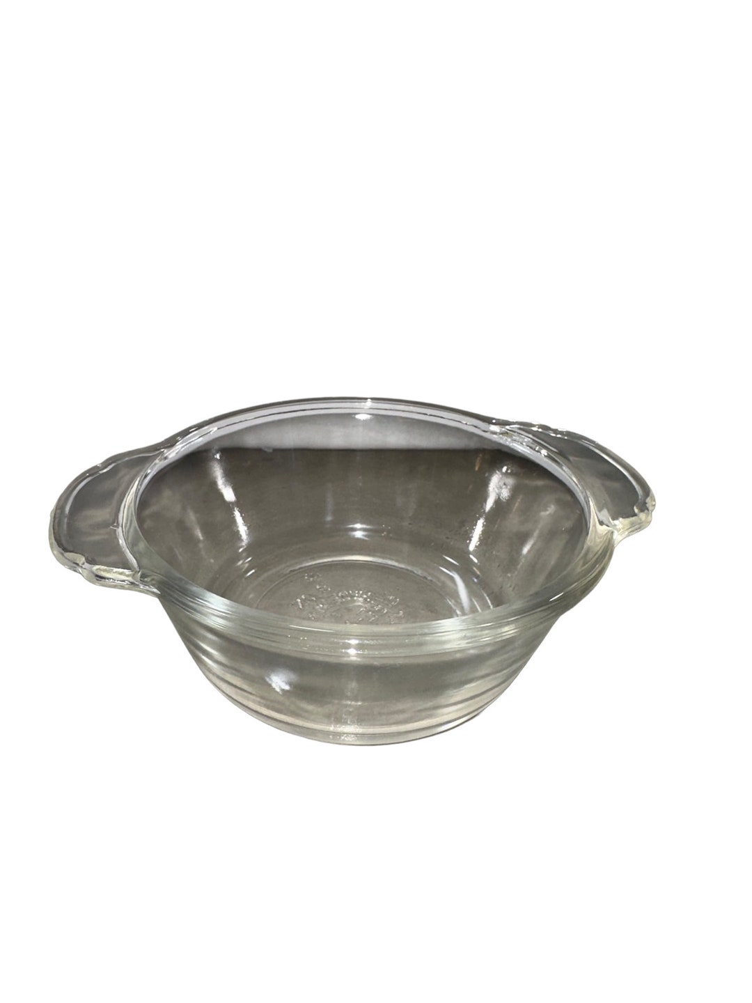 Vintage Fire King Clear Glass 8 Oz Bowl With Handles No Lid Etsy