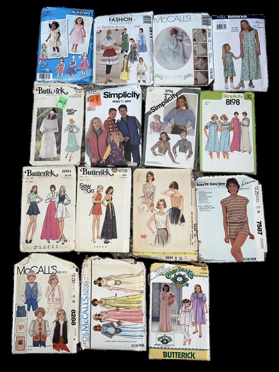 Mixed Lot of Various Some Vintage Sewing Patterns Women's Etsy